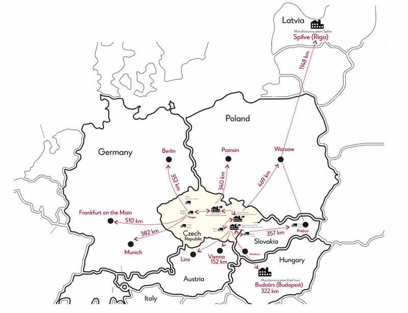 Distribution map